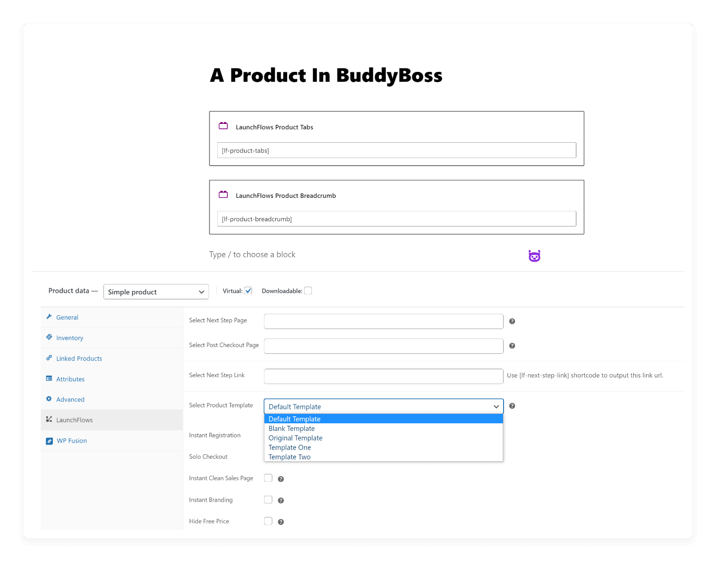 BuddyBoss Product Setup In LaunchFlows