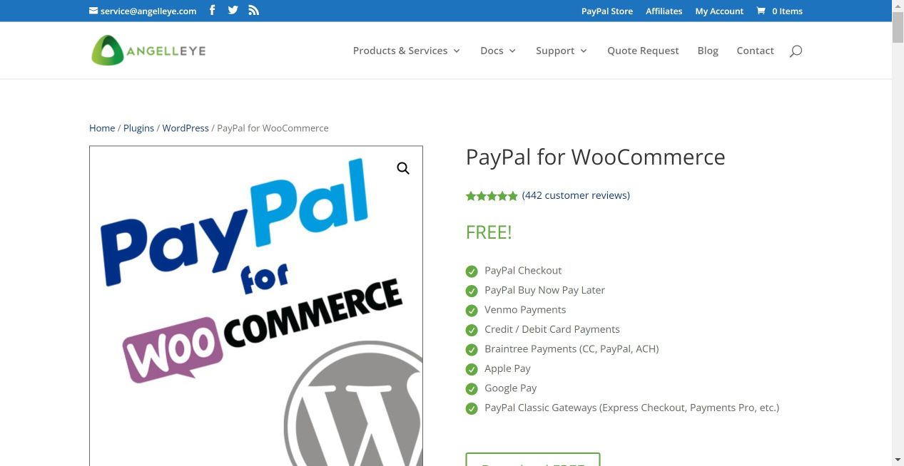 PayPal For WooCommerce Plugin